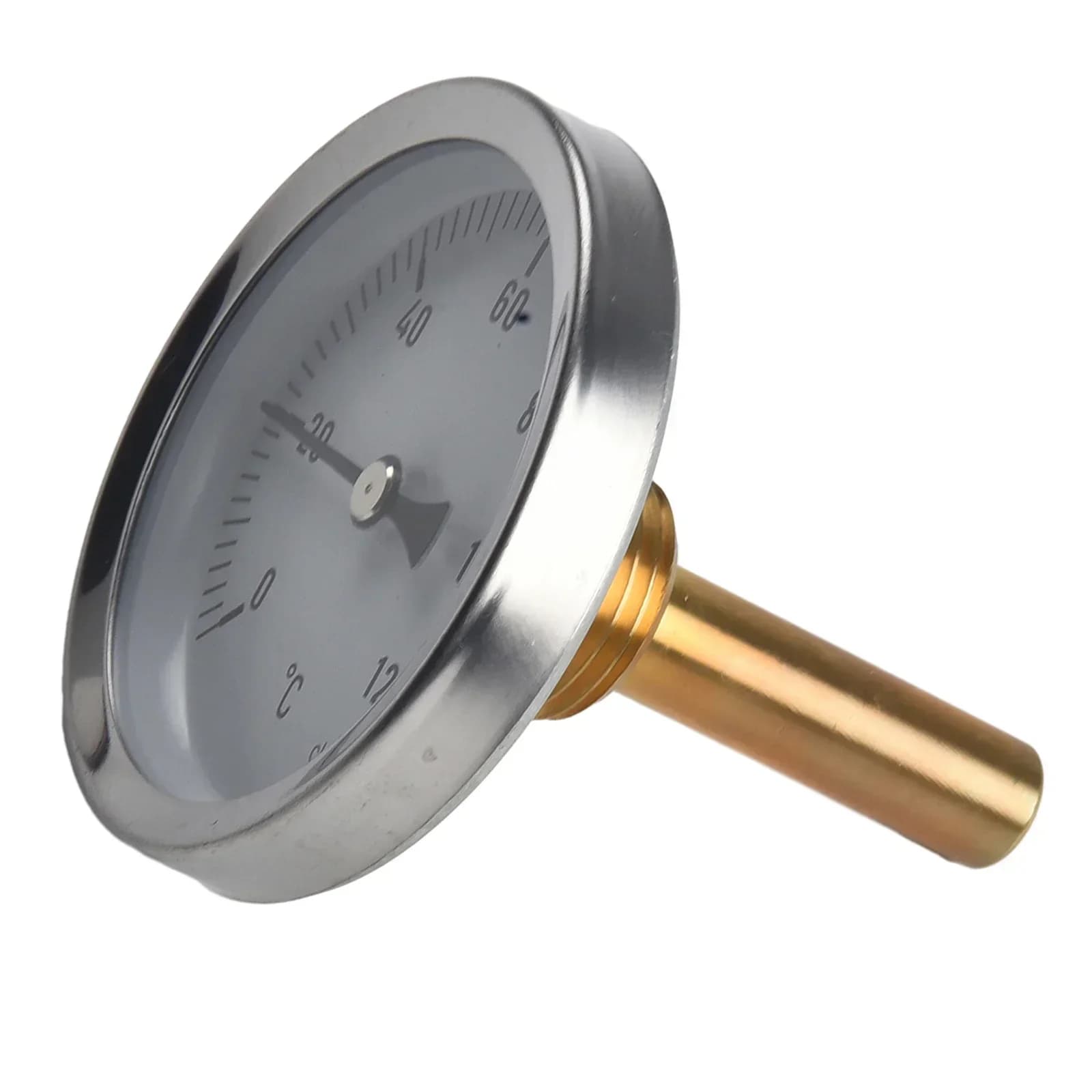 Accessori per elementi Termometro per tubi di misurazione Graduazione 0-120 gradi:2 ° C Lunghezza totale: 68 mm/ 2,7 pollici 16 bar 63 mm