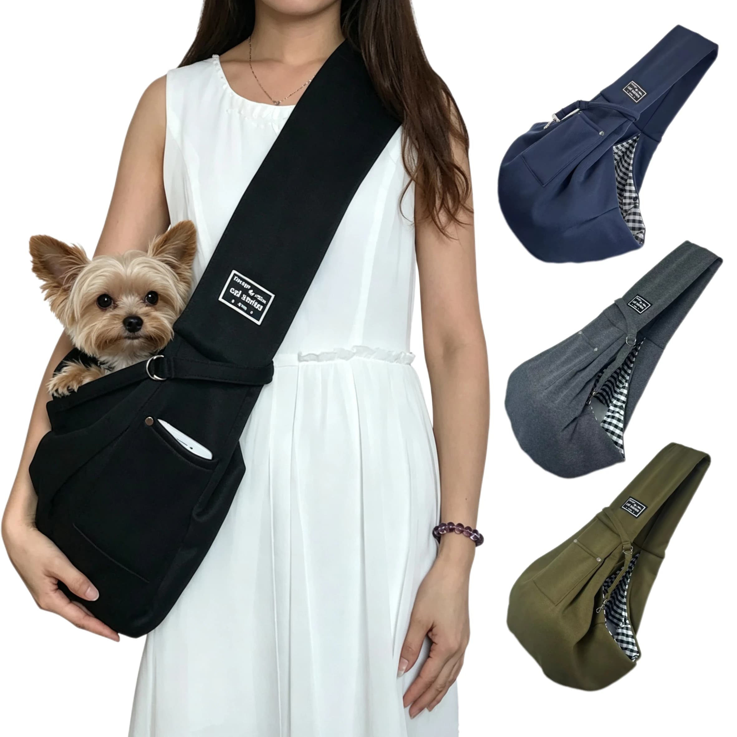 Outdoor Travel Portable Cat Puppy Sling Carrier Bag Dog Bag Pet Crossbody Shoulder Bag Pet Dog Carrying Supplies Accessories