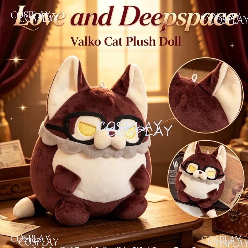 Love and Deepspace Valko Cat Plush Doll Soft Stuffed Toy Collectible Gift for Game Fans NO.1 Kawaii 15cm Birthday Halloween