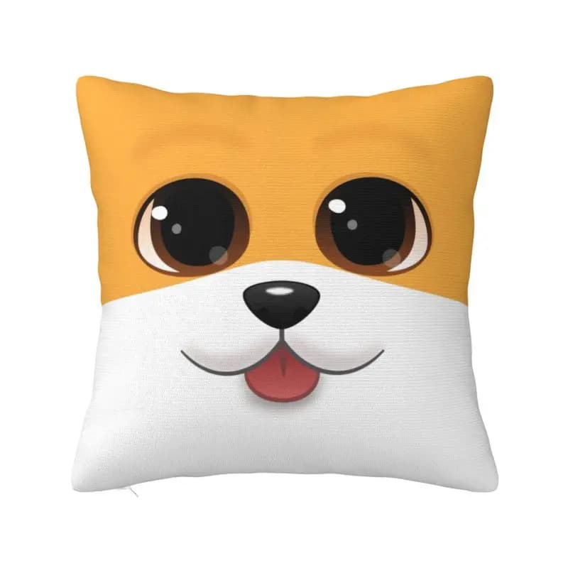 Fodera per cuscino Corgi Puppy 66x66 cm Poliestere Gallo Corgi Dog Federa per divano Sedia Soggiorno Decorazione Federa