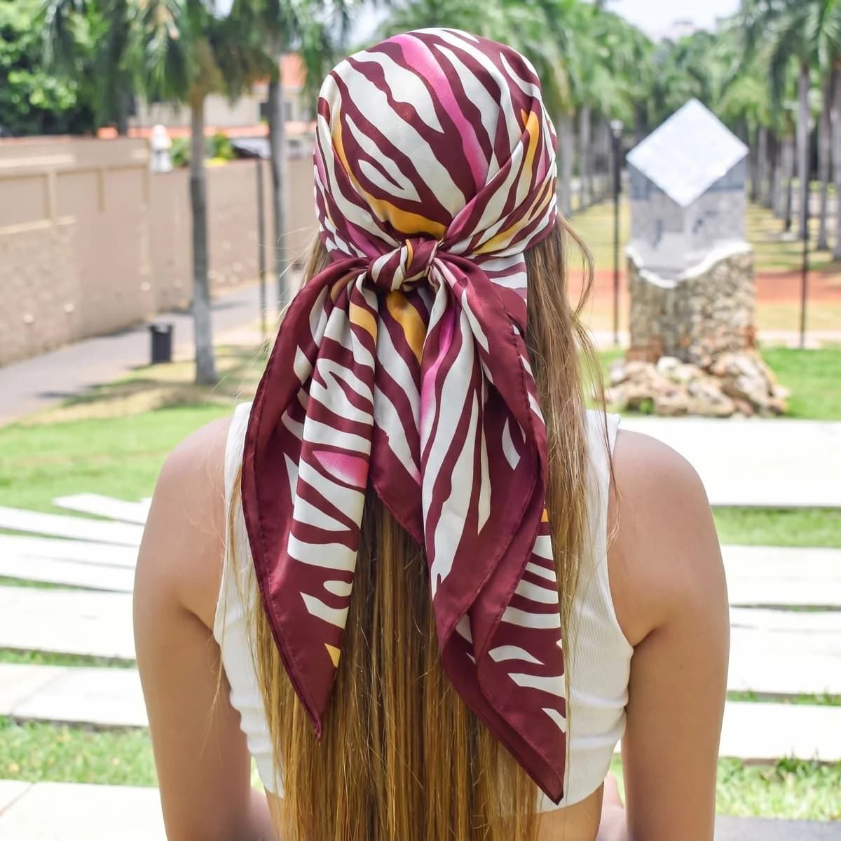 2026 Silk Scarf Luxury Brand Twill Hair Print Head Large 90cm Handkerchief Hijab Shawl Women Bandanna Foulard Muffler Wrap