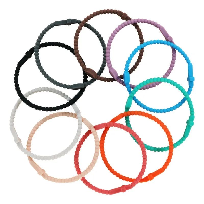 1/5pc Jesus Bracelets - Cross & Macaron-colored Beaded Silicone Bracelets Gifts for Women Men Girls Boys Kids Aldult