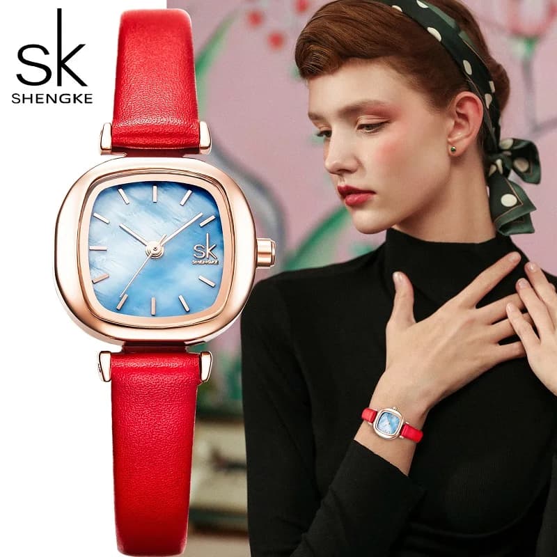 Shengke Fashion Women's Watches Original Design Quartz Wristwatches from women's stylish best women's gifts for women