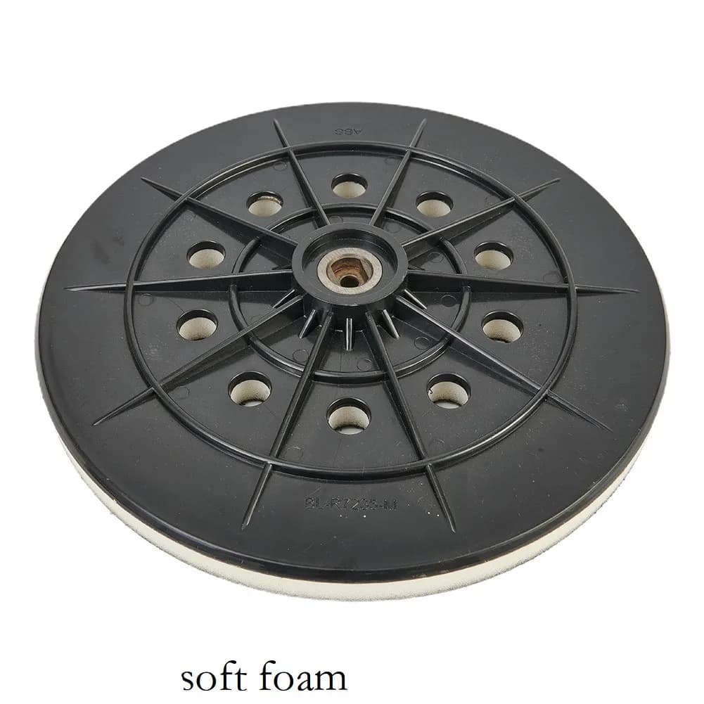 1PC tampone di supporto per levigatrice per cartongesso 9 pollici 215mm 10 fori gancio e anello per disco abrasivo morbido con tampone di Backup con filettatura da 6mm