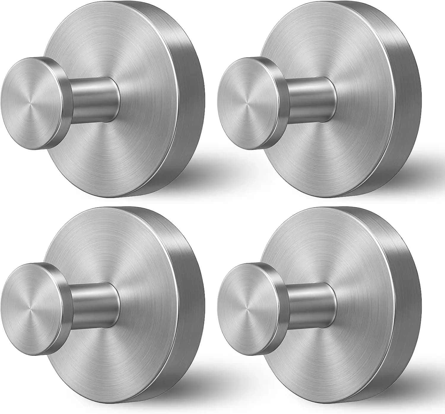 4 Pack Suction Cup Hooks, Heavy Duty 11lb, Removable for Bathroom, Glass, Tile