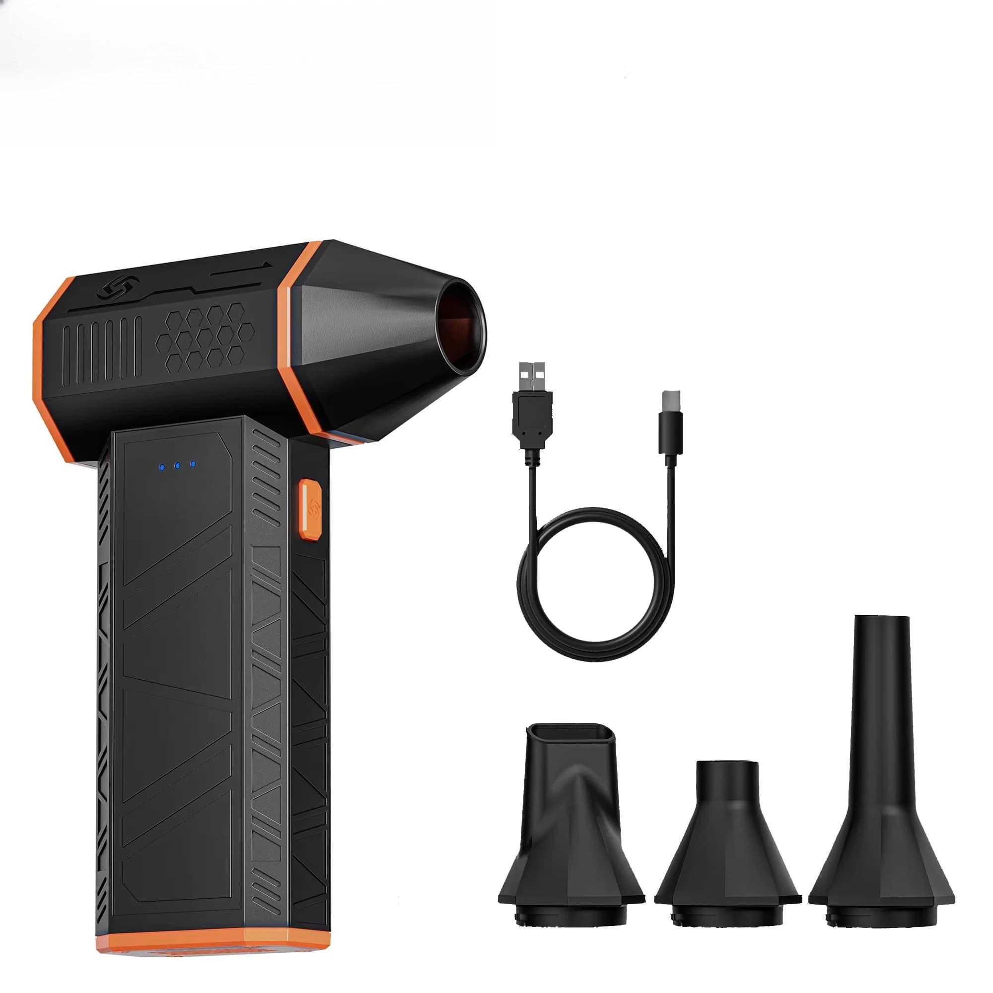Hurricane Powerful Turbo Fan Handheld Brushless High Speed Powerful Hair Dryer USB Powered for Dust Removal and Snow Blowing