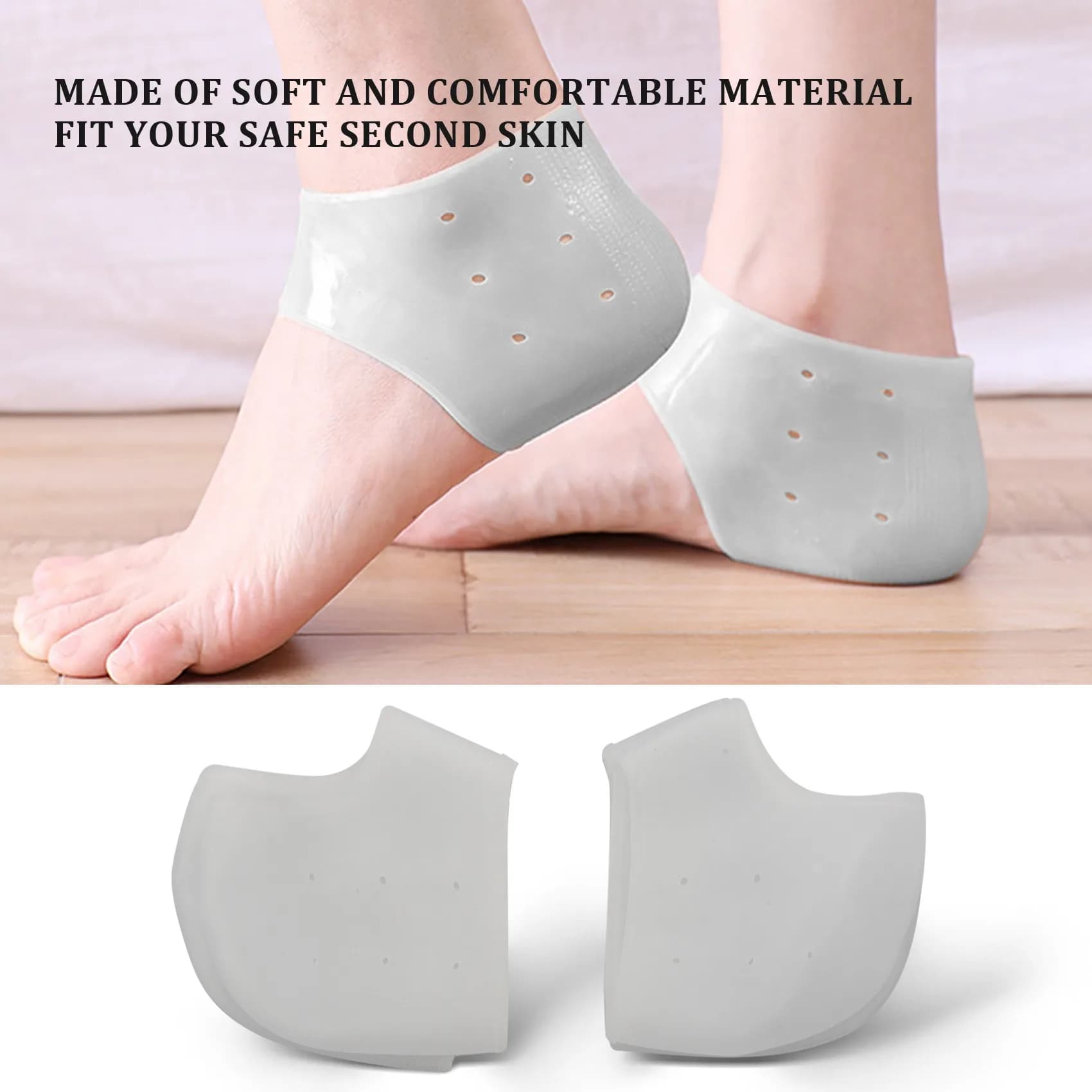 -A90P 3 paia di coppe per tallone, inserti per fascite plantare, cuscino per tallone in gel, protezioni per tallone in silicone, ideali per fascite plantare