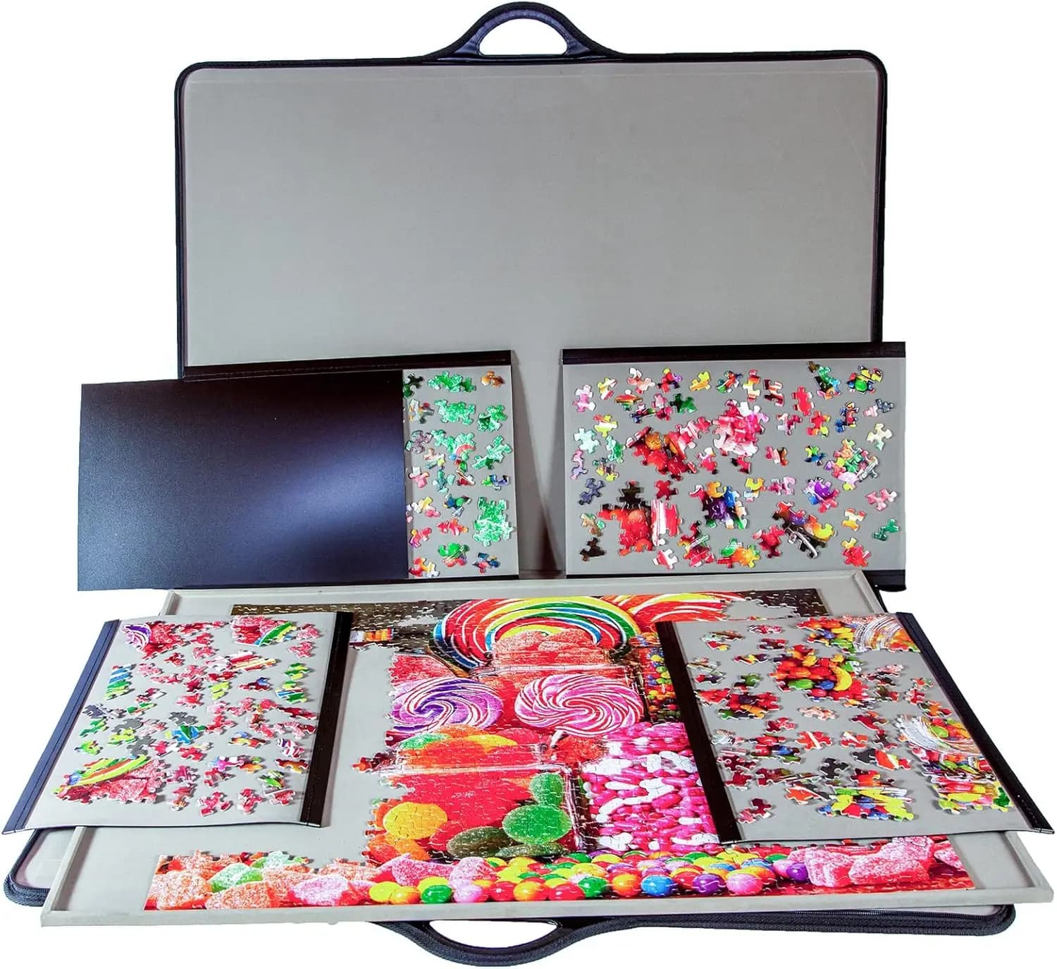 Tavola per puzzle con custodia per puzzle da 1500 pezzi fino a 35,5 x 25,5 pollici, salva e conserva la maggior parte dei puzzle