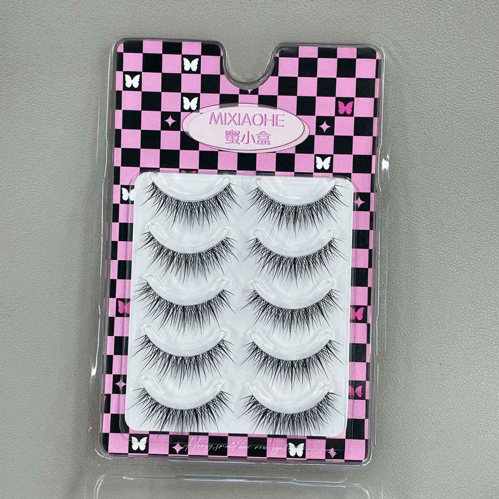 Strisce stile Manga Ciglia finte Ricci naturali Lunghezza mista C Curl Ciglia a striscia completa per trucco quotidiano Cross Eye Look