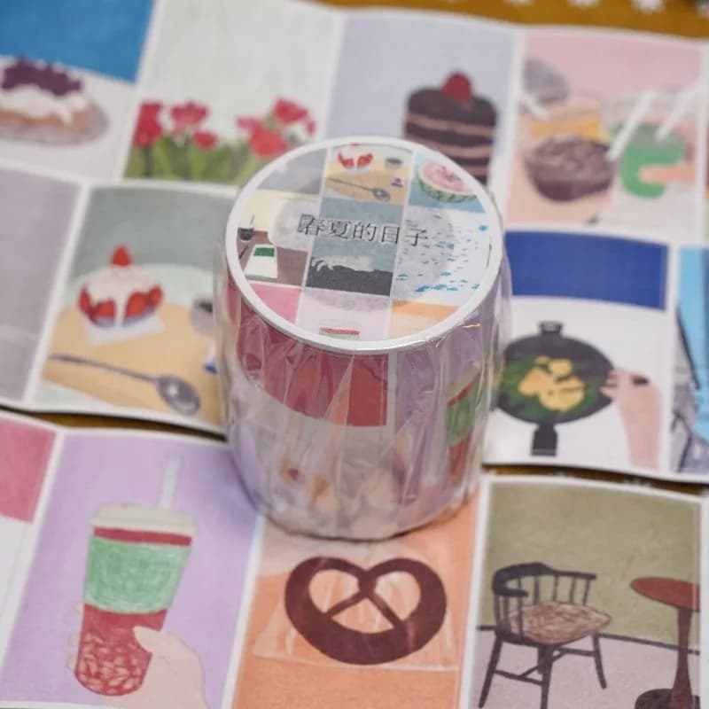 Wanle Studio Spring Summer Daily Travel Die Cut Yupo Washi Tape Craft Supplies DIY Scrapbooking Card Making Decor Plan Sticker