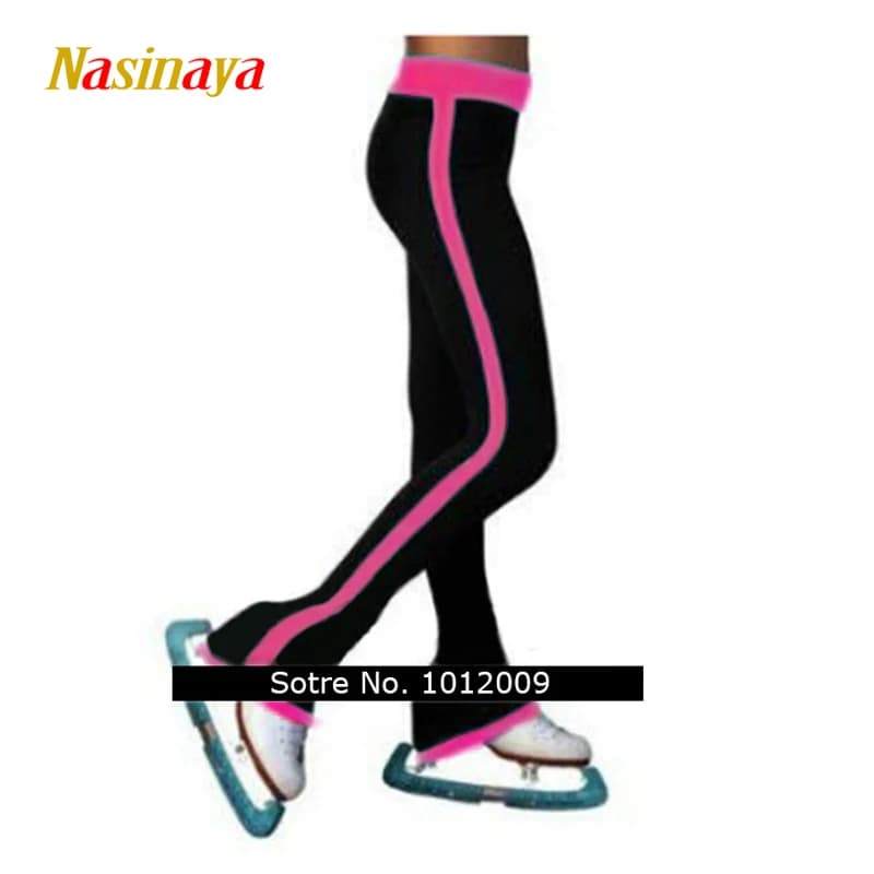 Pantaloni da pattinaggio di figura personalizzati pantaloni lunghi per ragazza Donna Concorso di allenamento Patinaje Pattinaggio su ghiaccio Ginnastica in pile caldo 33