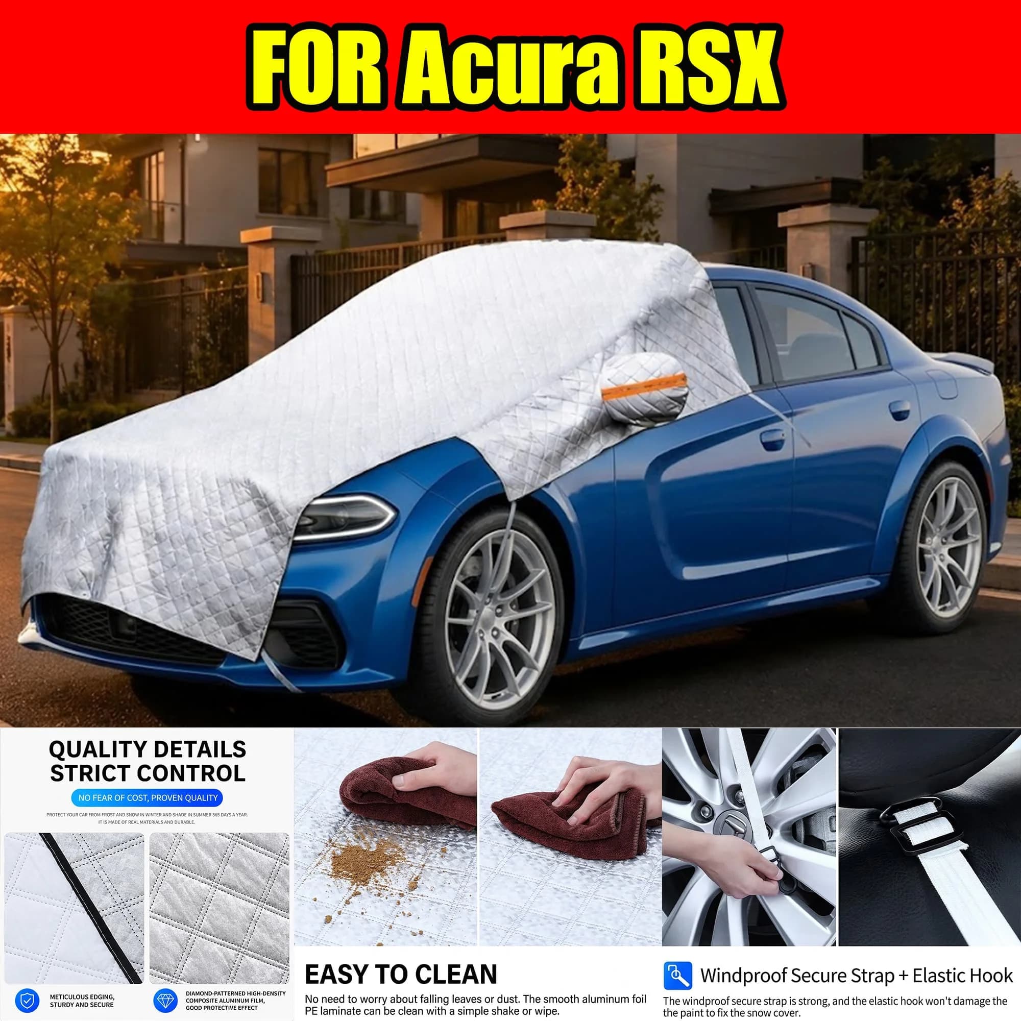 FOR Acura RSX Windshield Sunshade, UV Protection & Heat Block Cover For Car Front Window
