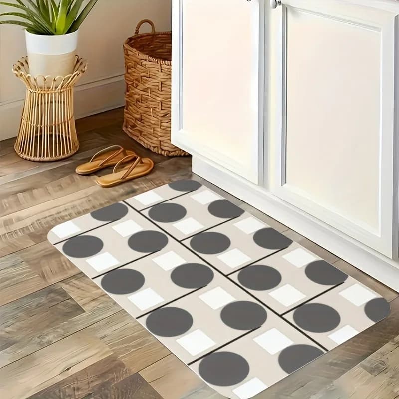 1PC Midnight Dots Pattern Tappeto da cucina Tappetino antiscivolo Design pop Tappeto da bagno Tappetino da bagno Tappeto per la casa Lavanderia ecoreeree