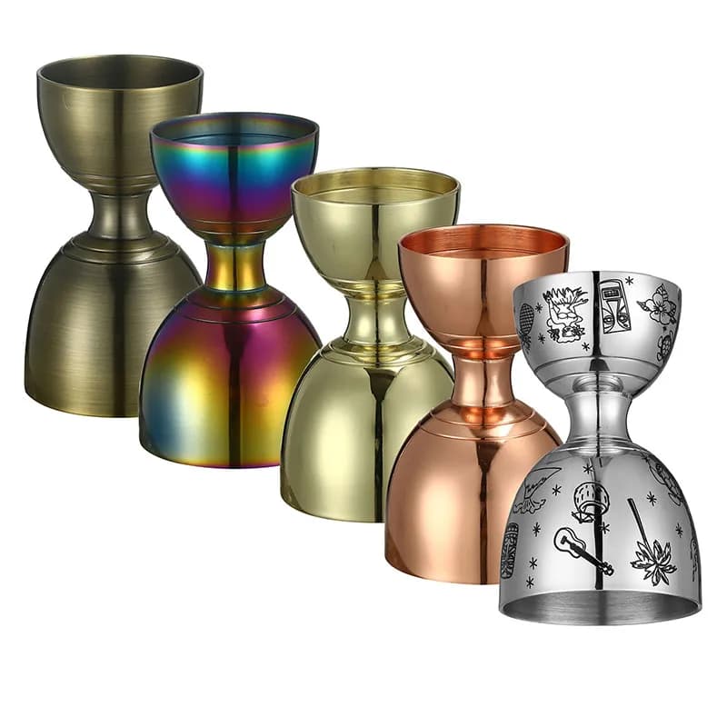 Jigger per Cocktail Bar Bell, in Acciaio Inossidabile Commerciale da 2oz. 1 oz. Strumenti di Misurazione per Bar, Accessori da Bar