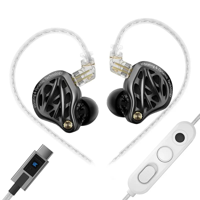 Auricolari KZ Vibe X con vibrazione a bassa frequenza, auricolari HiFi con bassi profondi, cuffie stereo in-ear per musica e gaming personalizzate