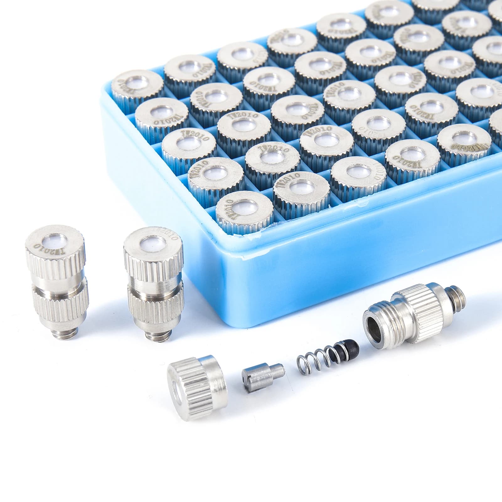 50 pz Ad Alta Pressione Nebbia Raffreddamento Atomizzatore Spruzzatore 3/16 "0.1 ~ 0.5mm Anti Gocciolamento Nebbia Ugello Giardino Agricoltura Irrigazione Umidificare