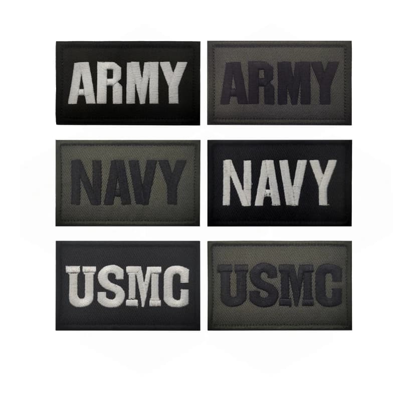 4.5*7.5 CM ARMY NAVY USMC Bracelet Emblem Patch with hook and ring, Embroidered Appliques Stickers Distinctive Tactical patches for clothes