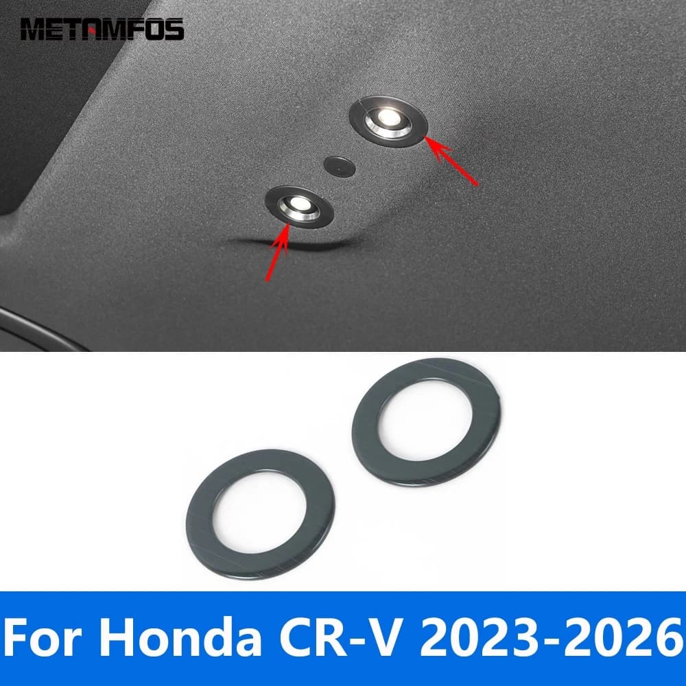 Rear Reading Light Cover Trim For Honda CR-V CRV 2023-2025 2026 Interior Carbon Fiber Roof Lamp Ring Accessories Car Styling