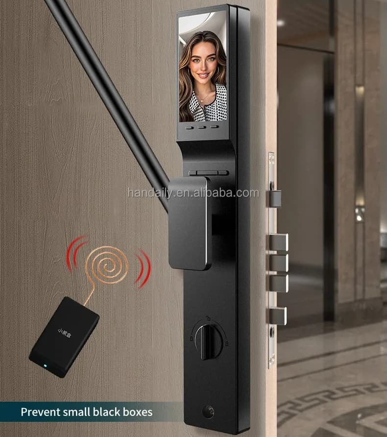 Serratura Digitale Impermeabile Tuya con Riconoscimento Facciale 3D per Casa, Serratura Intelligente Biometrica con Impronta Digitale e Interfono