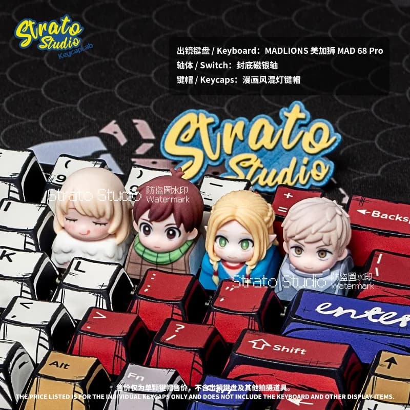 Keycaps Anime in Resina Stampate in 3D Profilo SA Tasti Artigianali Creativi per Tastiere Meccaniche Accessori Regalo