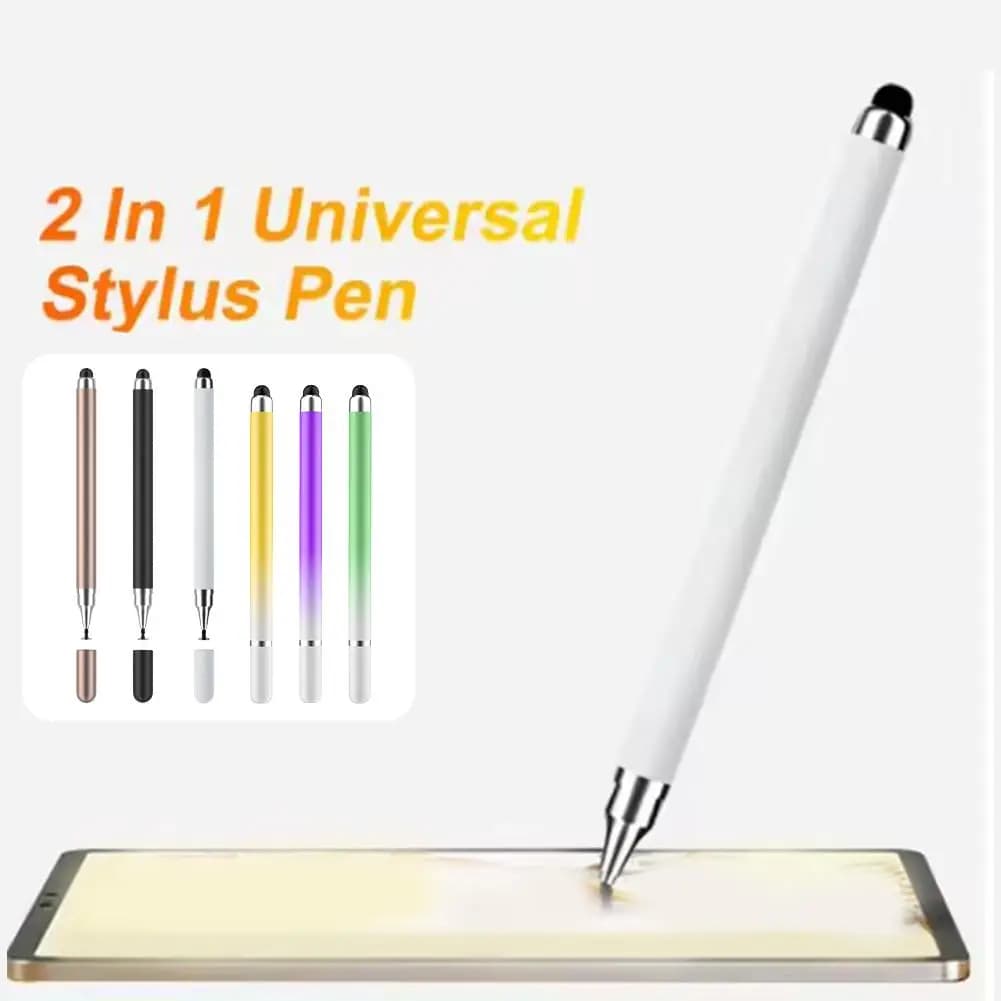 Penna stilo universale 2 in 1 per iPad iPhone, matita capacitiva per schermo touch per tablet Samsung Xiaomi Android, disegno di precisione