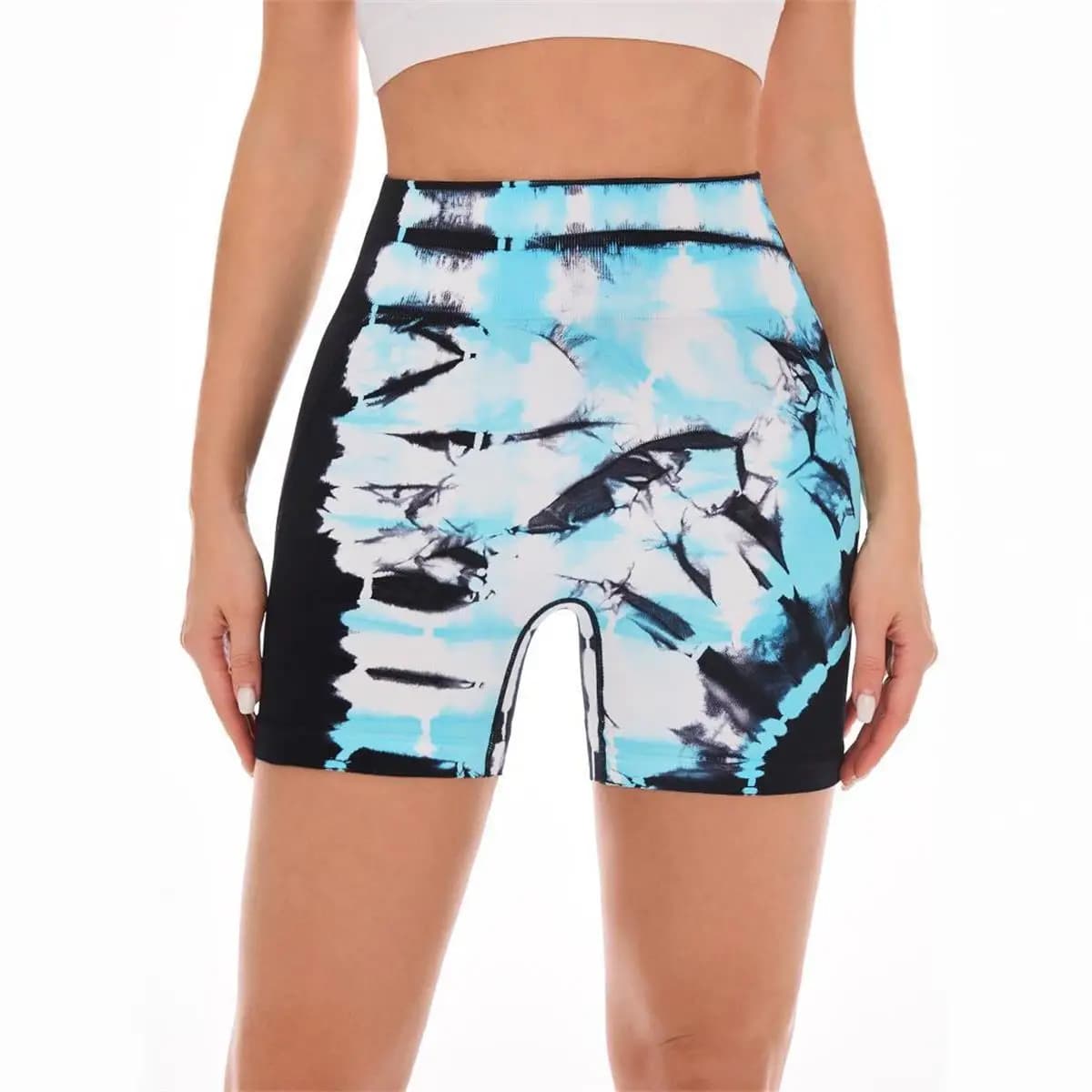 Fast drying outdoor yoga pants for sports, women's yoga, cycling and racing fitness clothing, summer yoga shorts dyed in mass