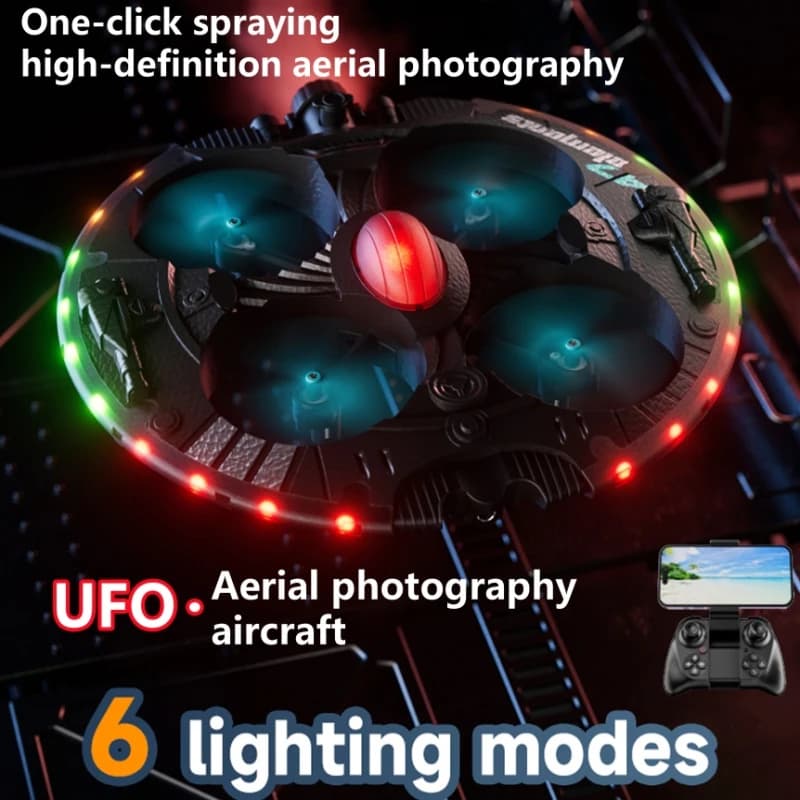 8K Fotocamera Flusso Ottico Hover WIFI FPV RC Drone UFO 2.4G One Key Spray Ritorno Senza Testa Illuminazione A LED Telecomando Quadcopter Giocattolo