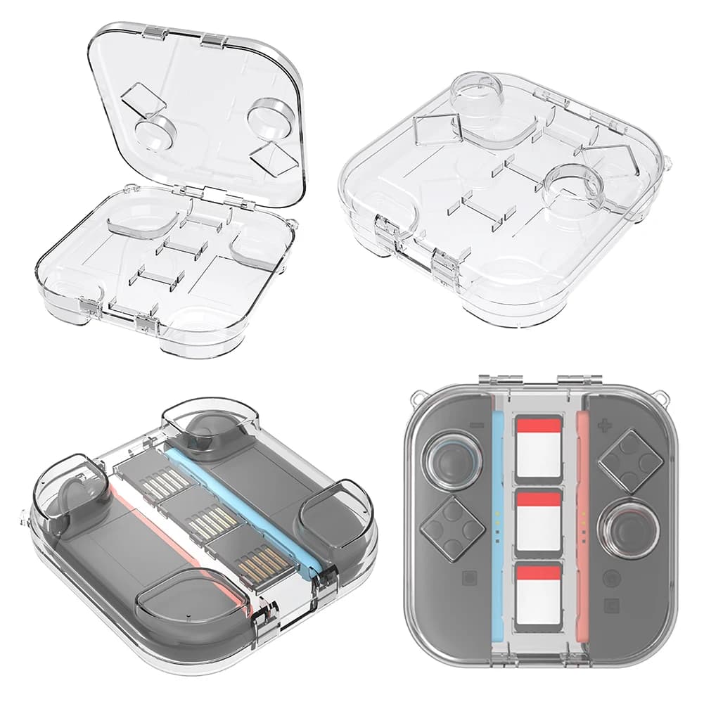 Guscio protettivo trasparente con slot per carte da gioco Custodia protettiva Custodia per PC per accessori Joy-Con Nintendo Switch2