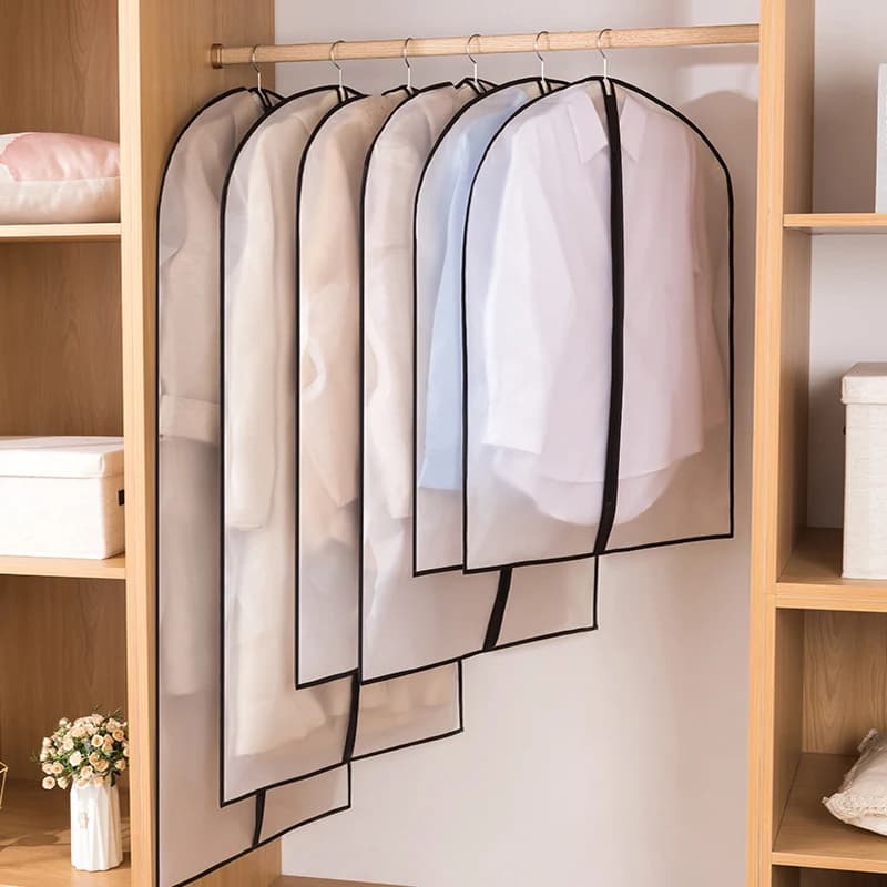 Dust Proof Garment Protector Cover Bag Fully Enclosed Clothes Cover with Zipper Clothes Bags Hanging Durable Clothes Storage Bag Sofa Cover Kleding Hoes