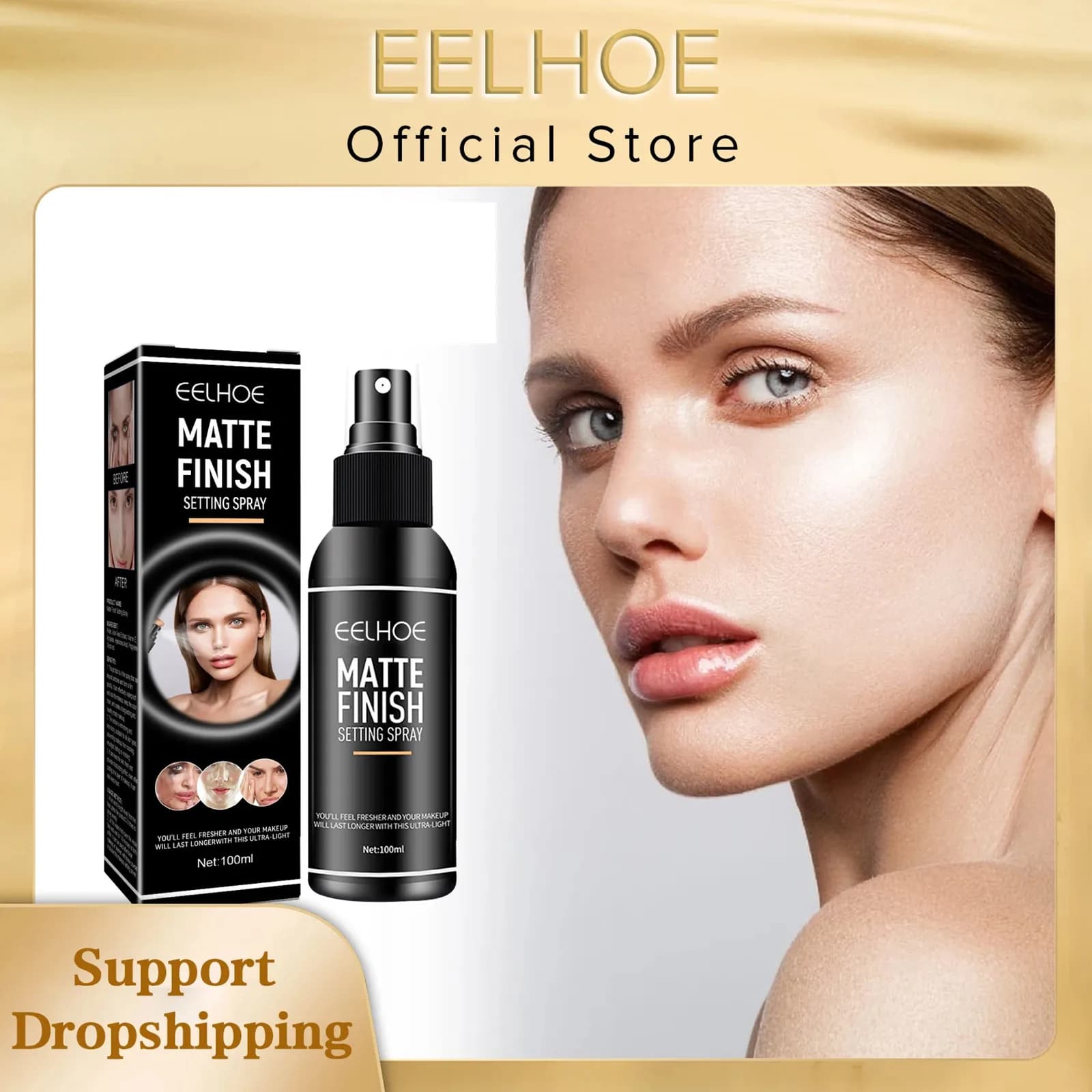 EELHOE Makeup Fixing Spray Opaque Finish Long-Term Waterproof Oil Control Refreshing Quick Fisssing Spray For Makeup