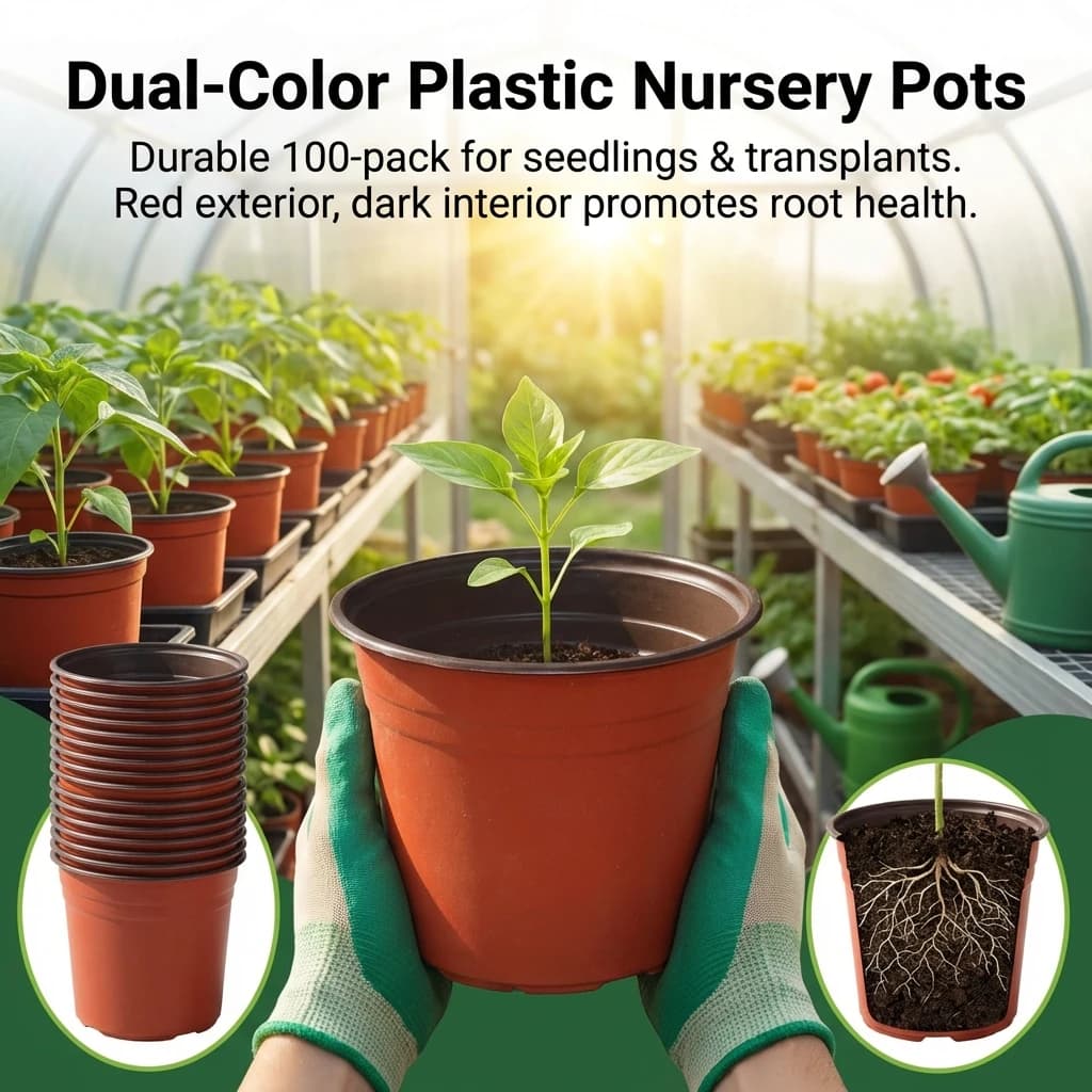 100 Vases for Plants by Vivaio, Plastic Containers for Flowers and Plants, Ideal for Succulent, Semenzai, Stecche e Trapianti