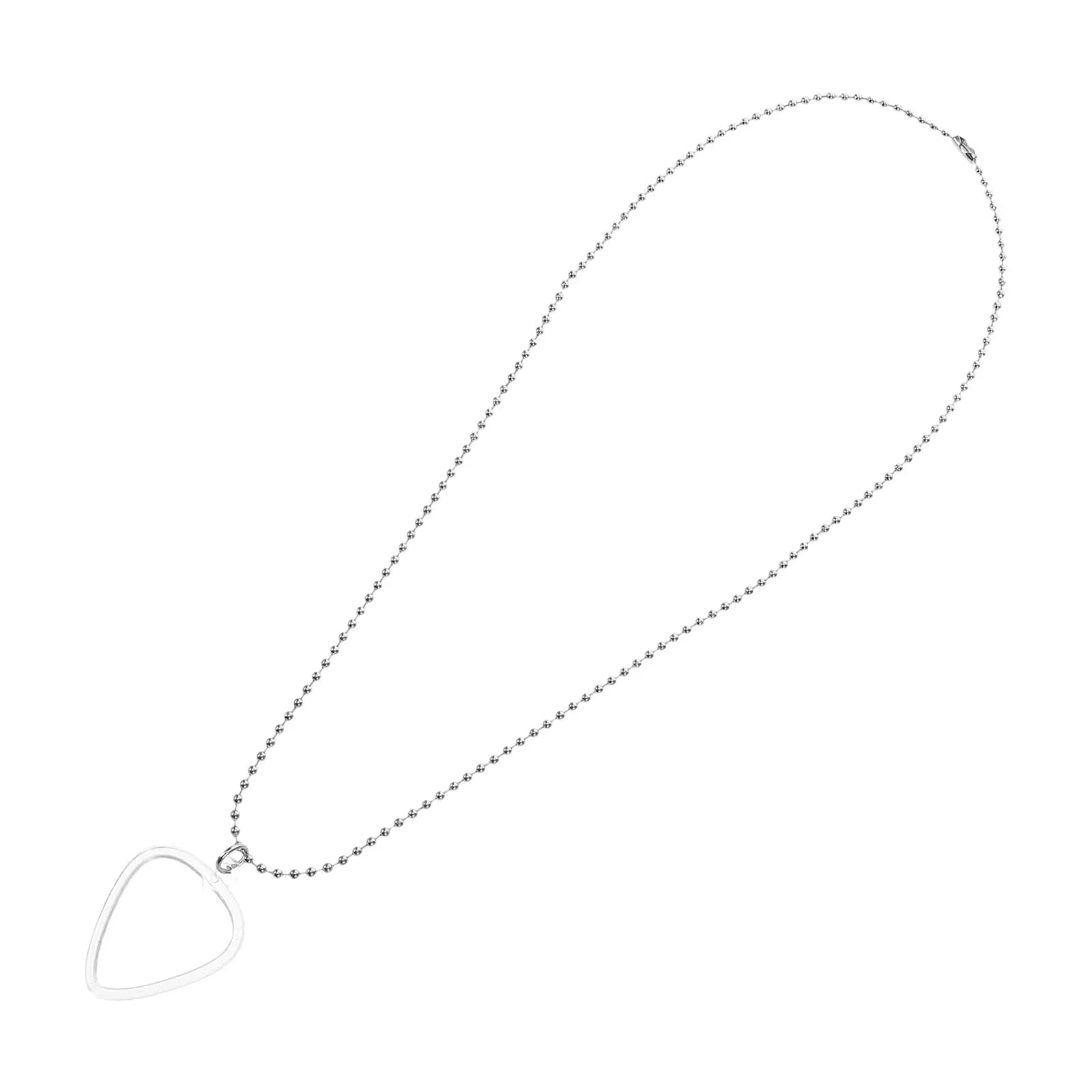 Porta Plettri Trasparente a Forma di Cuore, Ciondolo per Collana, Organizzatore Comodo per Chitarristi