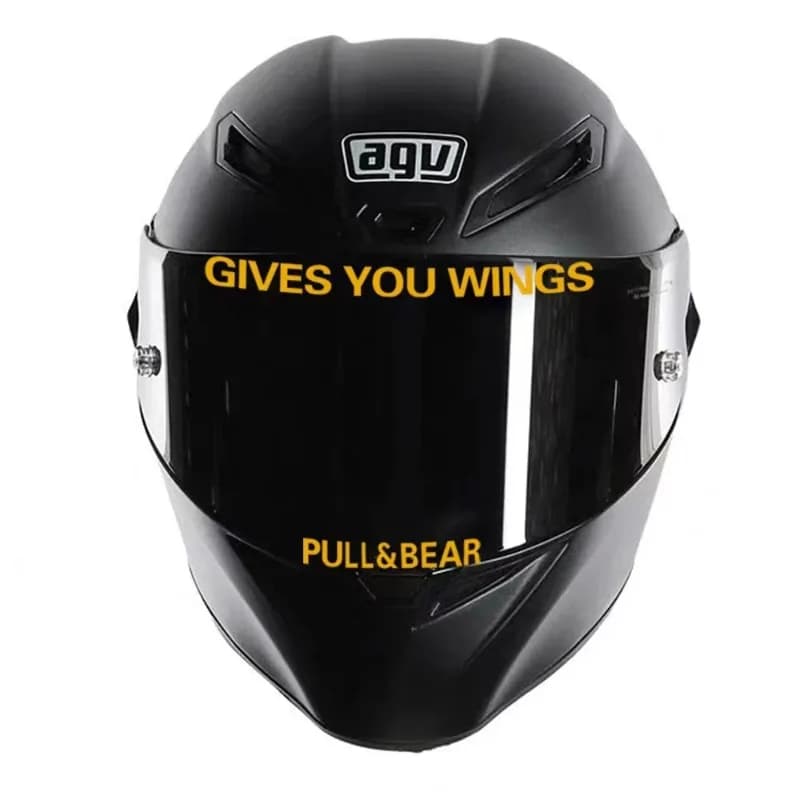Creative Motorcycle LOGO Racing Helmet Visor Gives You Wings PULL BEAR Sticker Special Decal for ARAI SHOEI GoPro AGV K1K3 K5-S