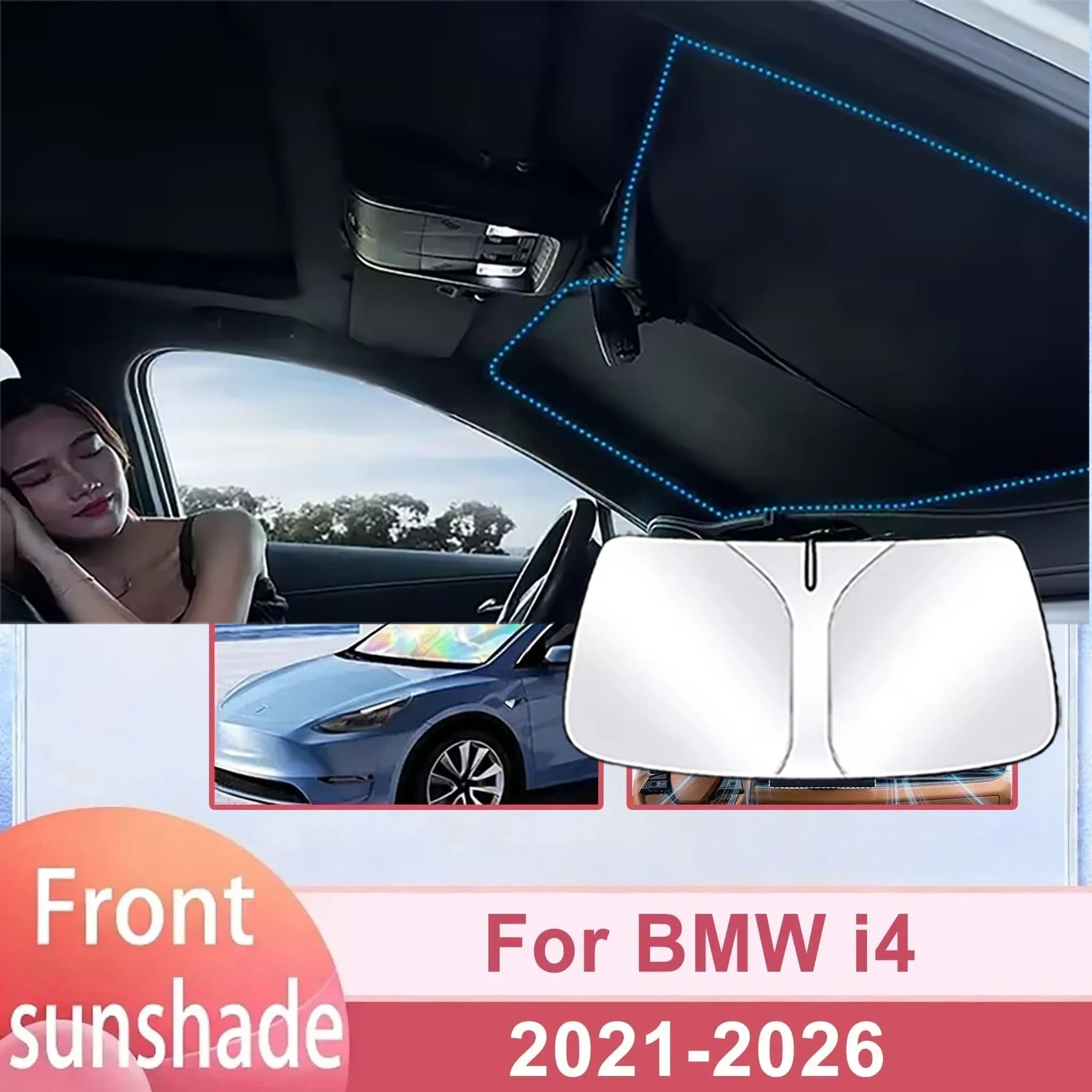 For BMW i4 2021-2026 Car Windshield Sunshade Cover Front Window Sun Shade Heat Insulation Summer Auto Accessories