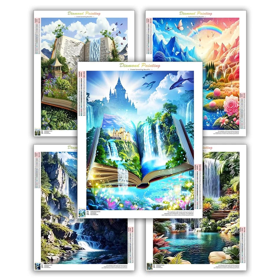 CHENISTORY Diamond Painting Pictures Unframe Cross Stitch Kits Landscape Painting Decor Diy Making Kits Drawings With Diamonds
