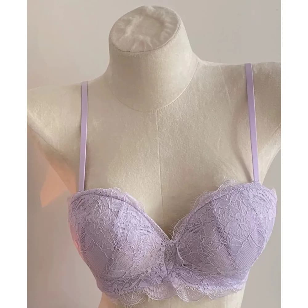 Wireless Push Up Lace Bra For Small Chest Women Half Cup Sexy Pure Style Beautiful Back Comfortable Lingerie Underwear Hot Item