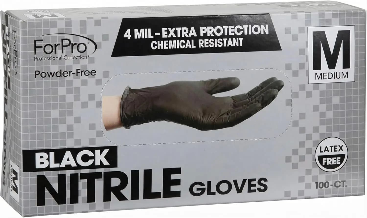 Guanti in Nitrile Monouso, Resistenti agli Agenti Chimici, Senza Polvere, Senza Lattice, 4 Mil, Adatti per Alimenti