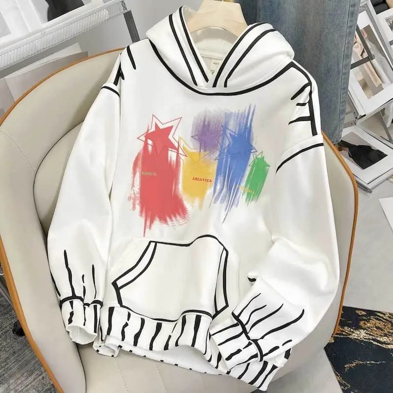 Felpe con cappuccio da strada fritte felpe con cappuccio oversize da donna Ins Plus cappotto con cappuccio invernale spesso in velluto di grandi dimensioni giacca spessa coreana allentata selvaggia