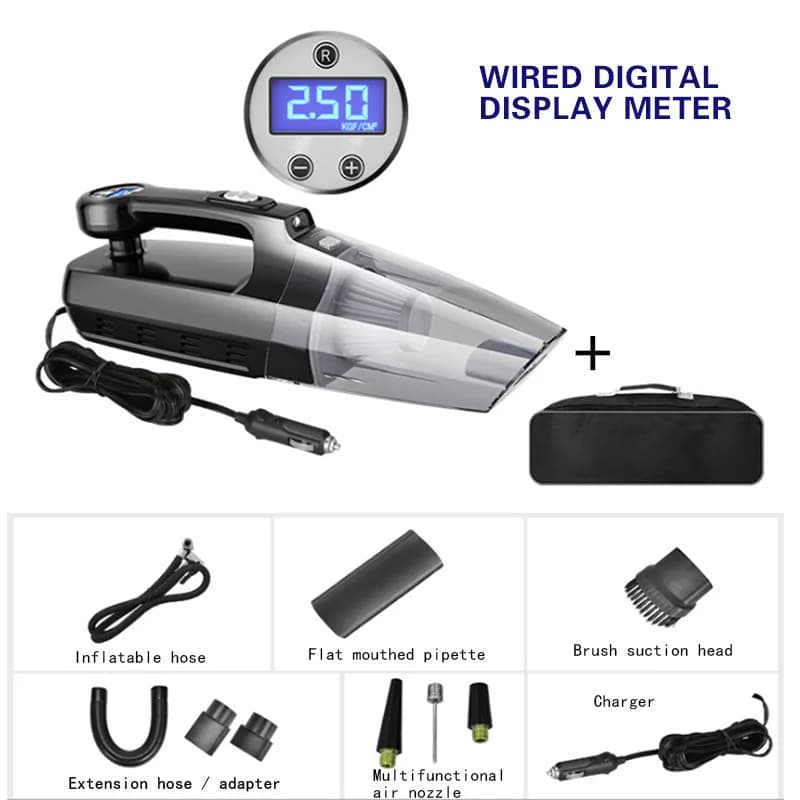 Aspirapolvere portatile Wireless ad alta potenza 12V a doppio uso per aspirapolvere potente per la casa e l'auto con filtro di ricambio