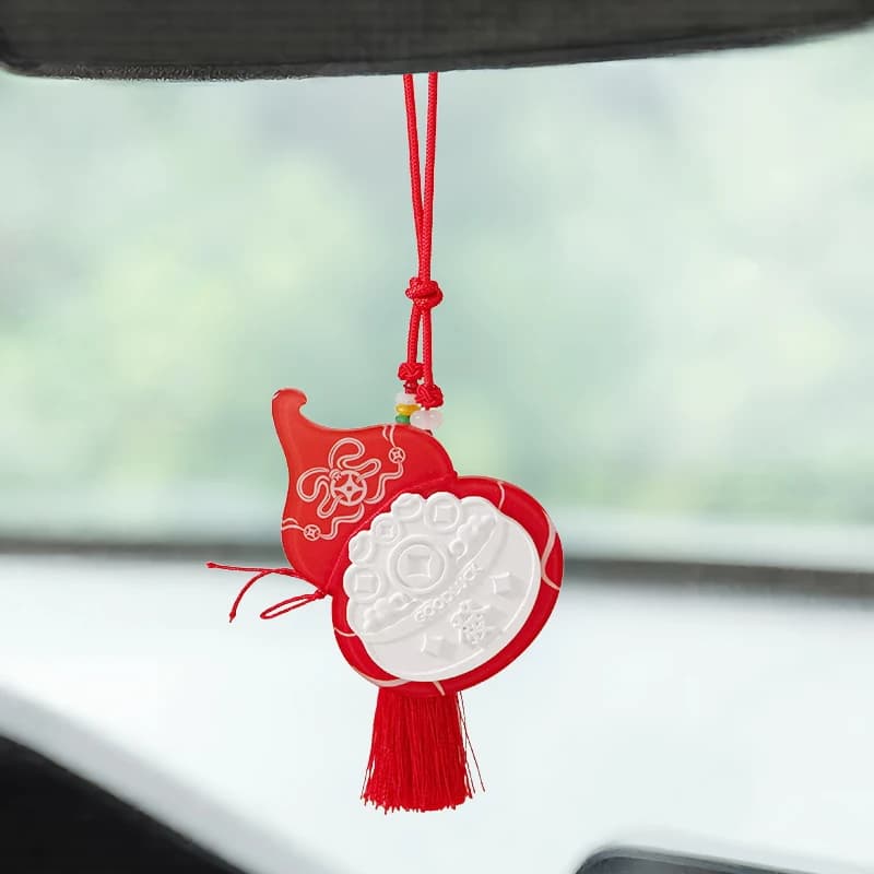 Creative red pumpkin car pendant mirror retrovisore hook deodorant for environments fragrance ornament interior decor vehicle accessories new