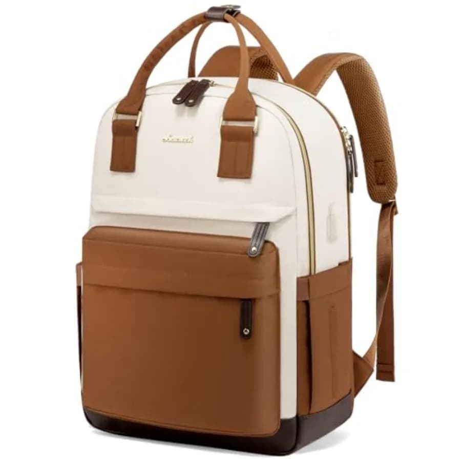 Zaino da viaggio per laptop da donna, borsa antifurto per laptop con porta USB, zaini impermeabili alla moda per computer, zaino per insegnanti e infermiere