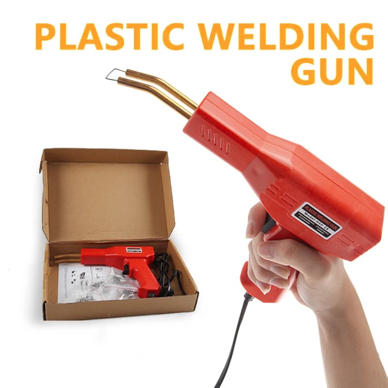Saldatrice per Plastica, Pistola per Saldatura di Paraurti Auto, 4 Tipi di Graffette per Riparazioni di Paraurti/Kayak/Prodotti in Plastica