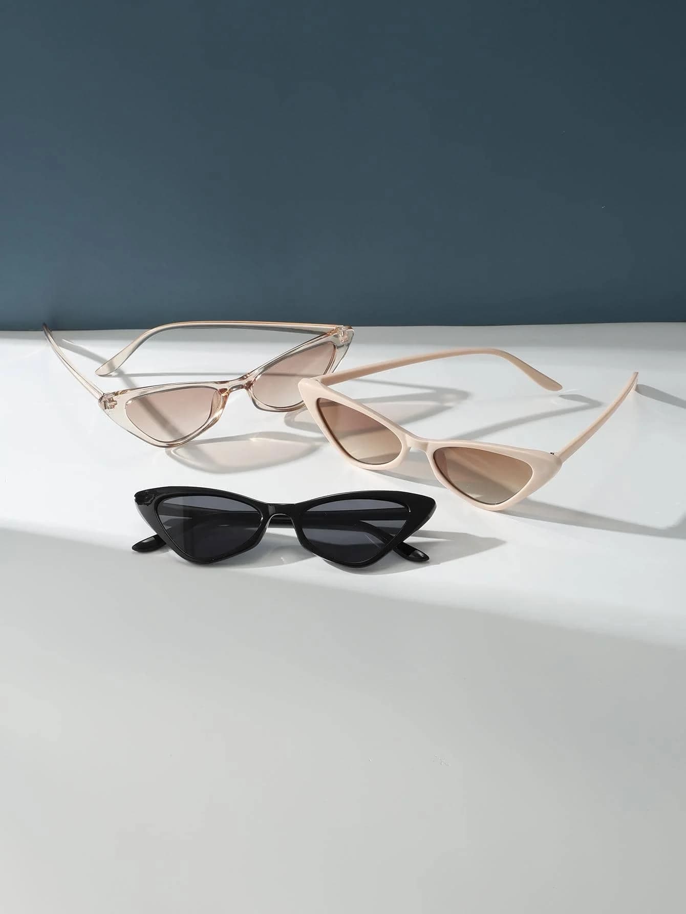 3 Pcs Retro Cat Eye Small Frame Fashion Sunglasses For Men And Women