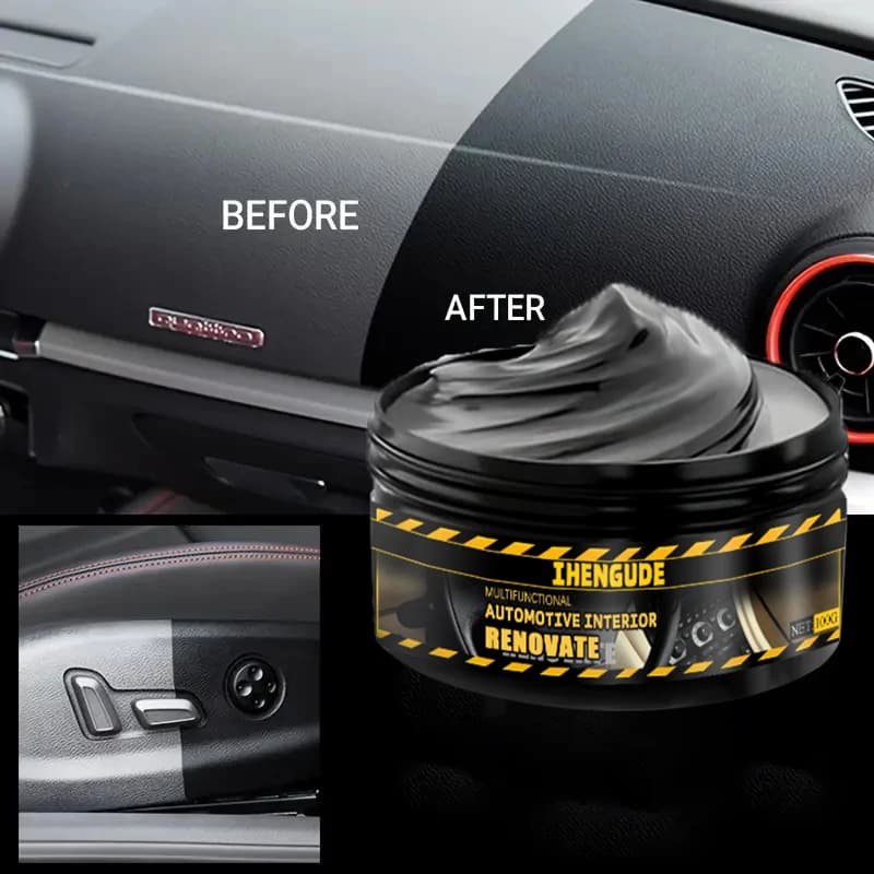 1 pezzo 100g Gloss per pneumatici per auto Agente di manutenzione Cera per auto Pasta di rivestimento per pneumatici Lucidatura Cera per pulizia - Pneumatici lucidi e rinforzanti Cura del sedile e lucido