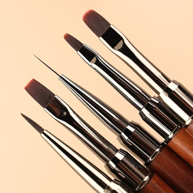 Pennello per Colla per Unghie, Penna per Gel UV, Pennello per Nail Art Acrilico, Pennello Professionale per Disegno Unghie, Strumenti per Manicure