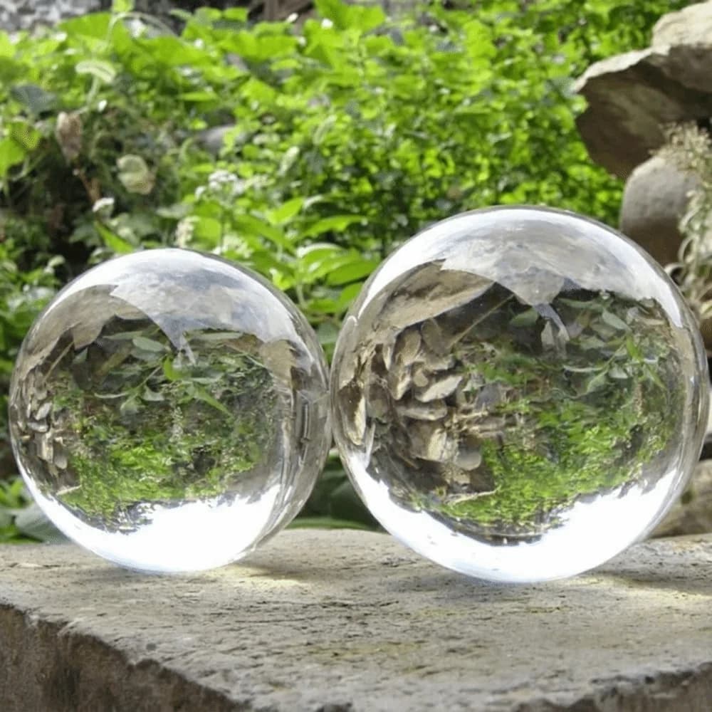 Round Crystal Glass Ball Transparent Ultra Clear Feng Shui Sphere Smooth 3/6/8/10cm Sphere Ornaments Home Decor