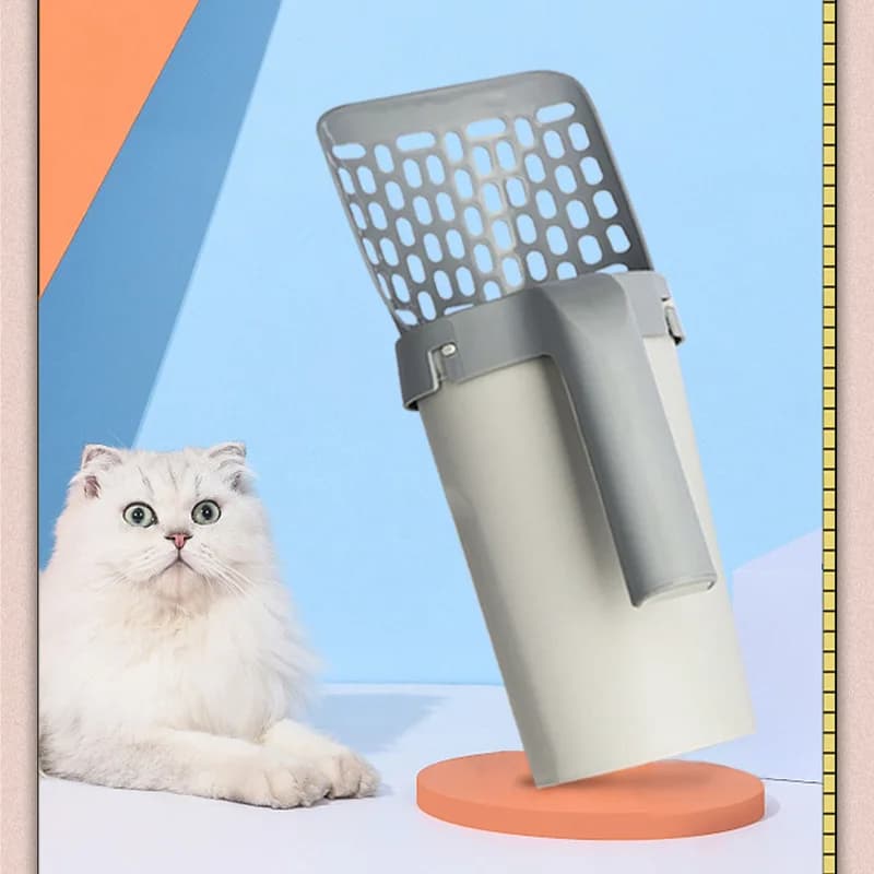 Cat supplies, cat litter shovel, trash can, portable integrated cat litter shovel, cat shit picker set