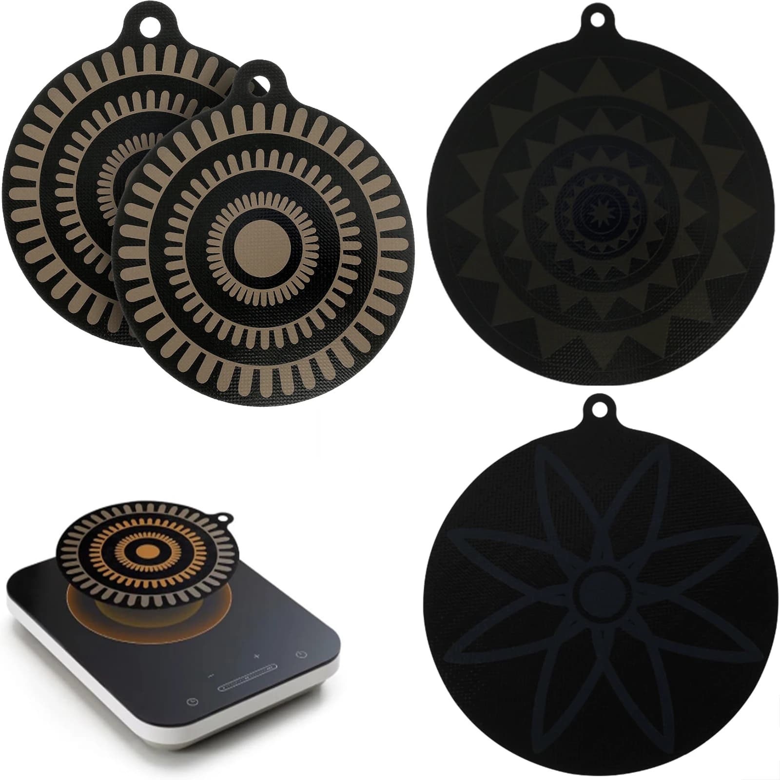 Induction Hob Protector Mat Kitchen Heat Insulation Mat Induction Cooker Gasket Round Silicone Induction Hob Clean Protector Mat