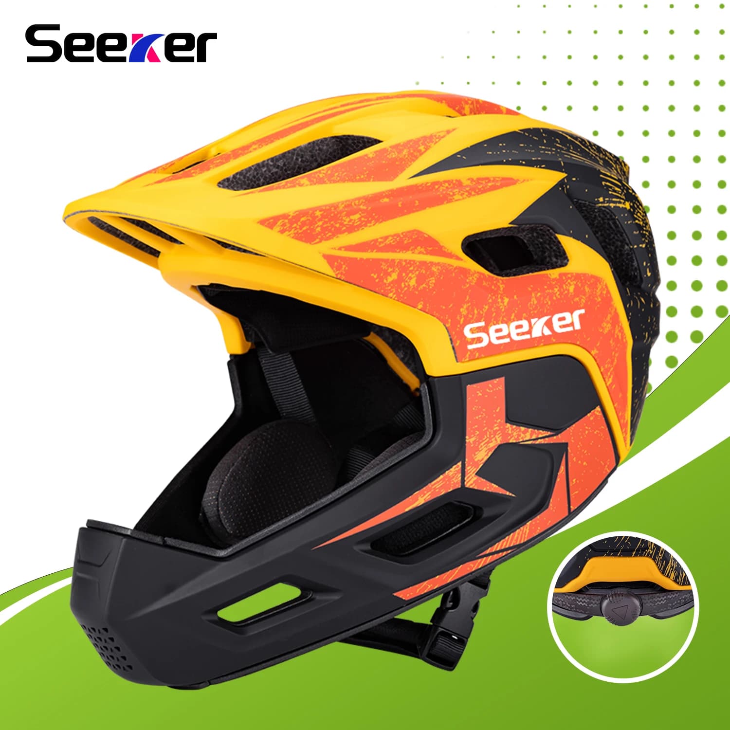 Casco integrale per bambini UMUSEEKER, casco da mountain bike, per ragazzi e ragazze, per guida fuoristrada, attrezzatura per la protezione della testa per bicicletta