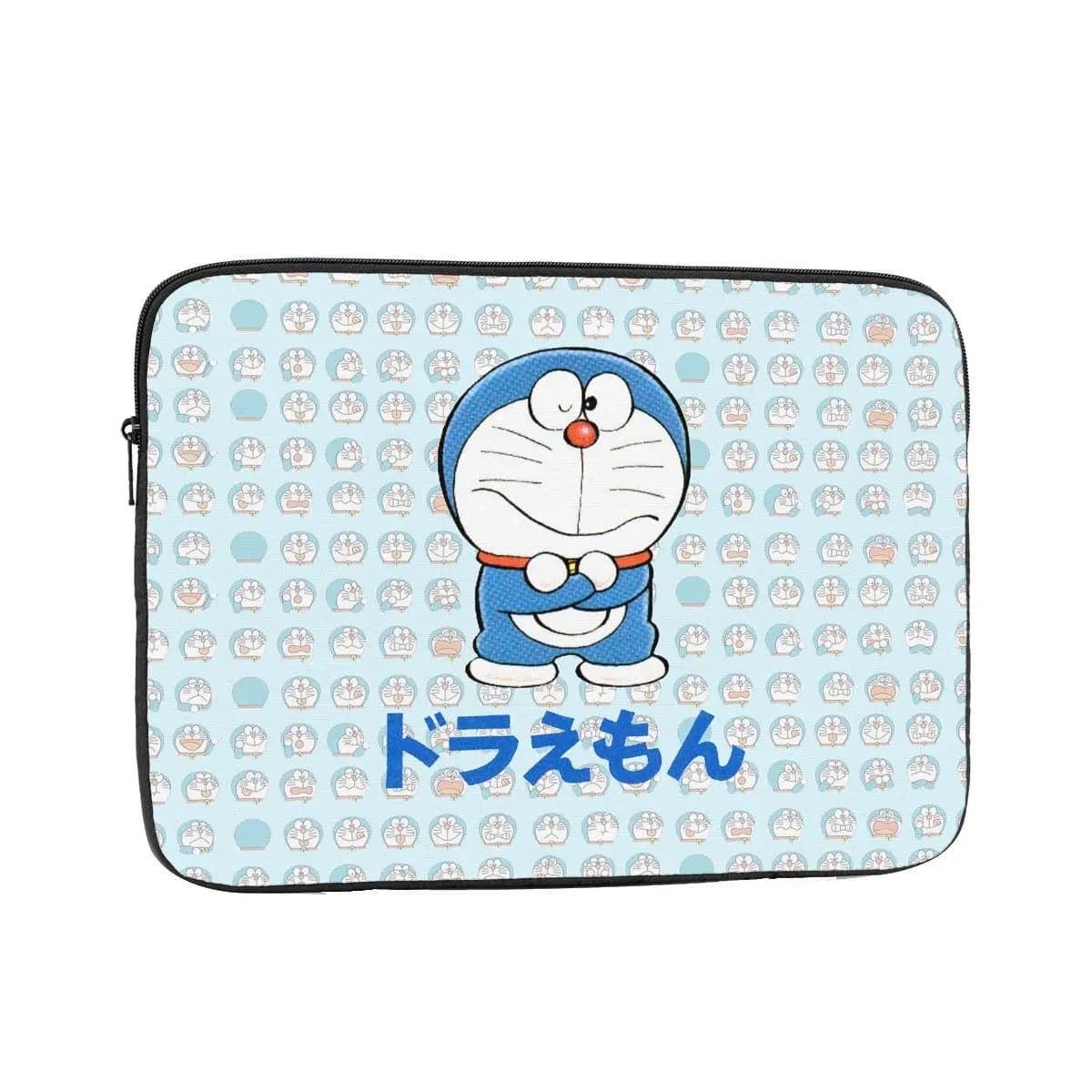 Custodia Protettiva Blu per Laptop con Doraemon, 12" 13" 15" 17", Borsa Antiurto per Notebook, Design Cartone Animato Carino